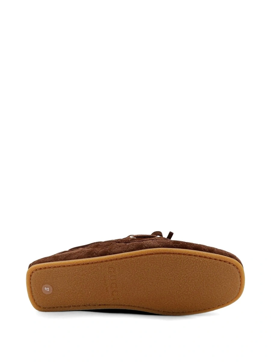 Mocasini Gucci maro din piele intoarsa - Img 8