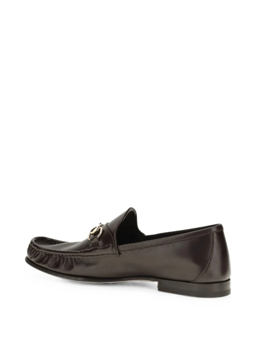 Mocasini Gucci maro din piele 'Lugano' - Img 6