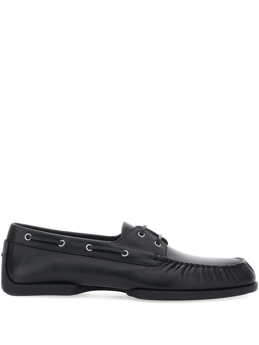 Mocasini Jil Sander negri din piele - Img 8