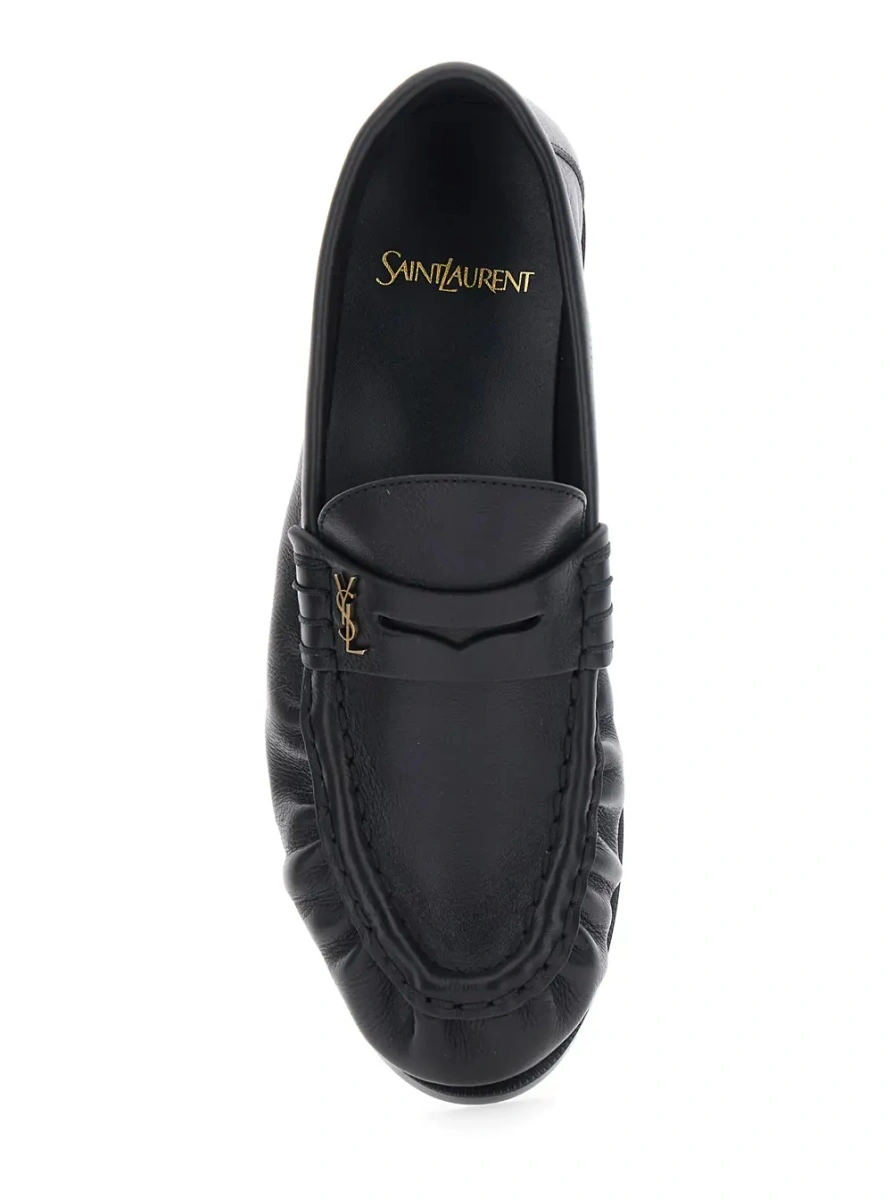 Mocasini Saint Laurent negri din piele 'Le Loafer' - Img 4