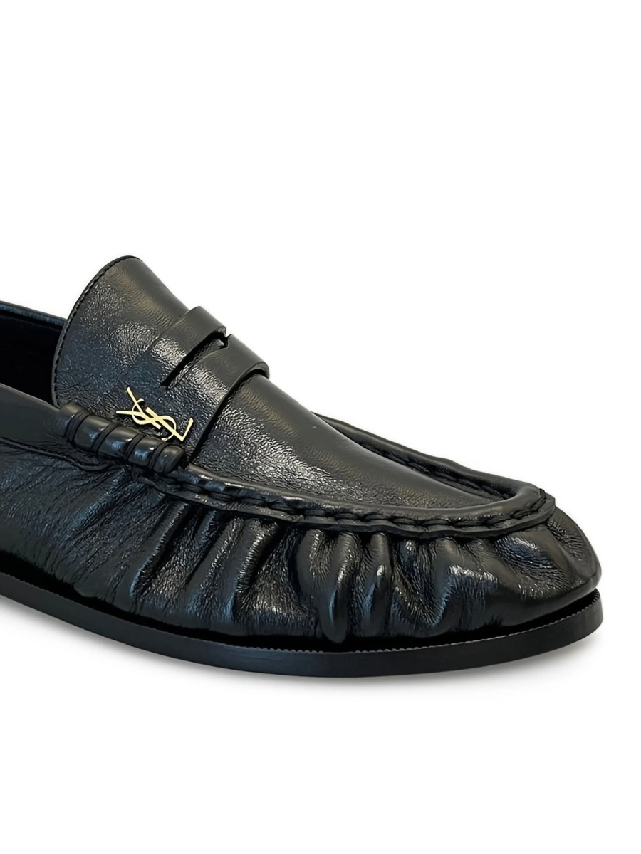 Mocasini Saint Laurent negri din piele - Img 2