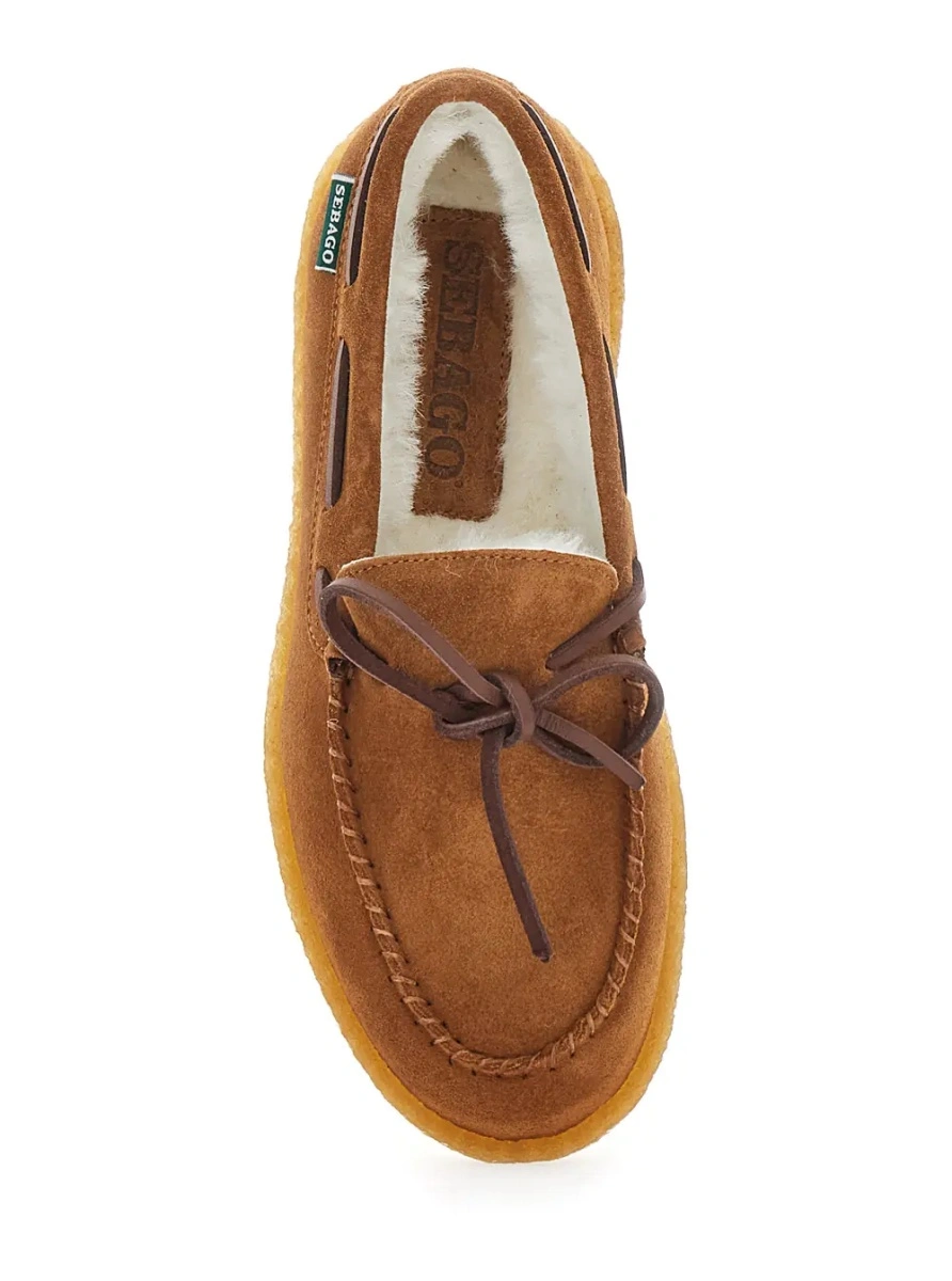 Mocasini Sebago maro din piele intoarsa 'Colton' - Img 4