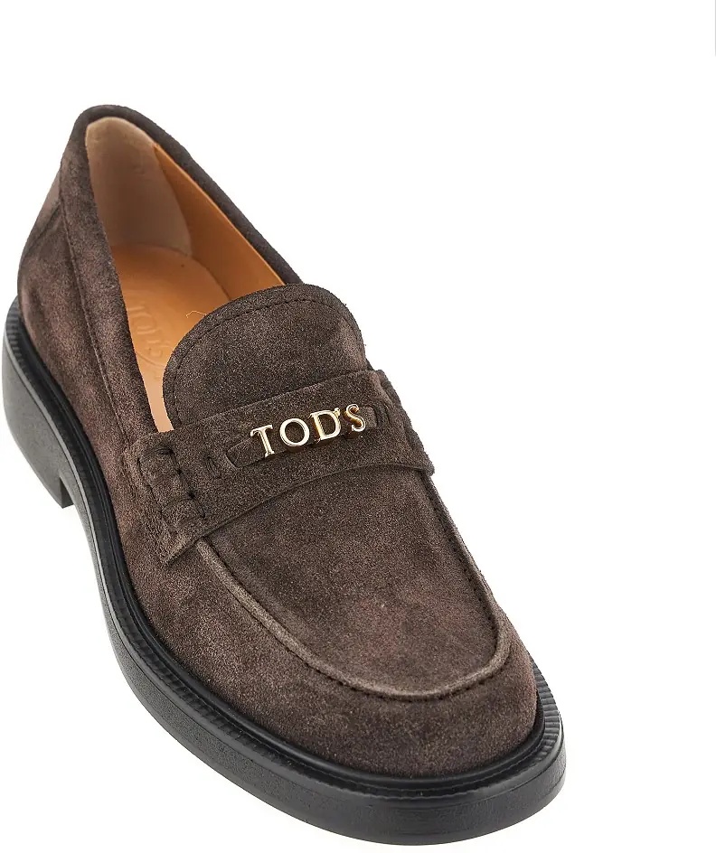Mocasini Suede leather loafers with logo - Img 2