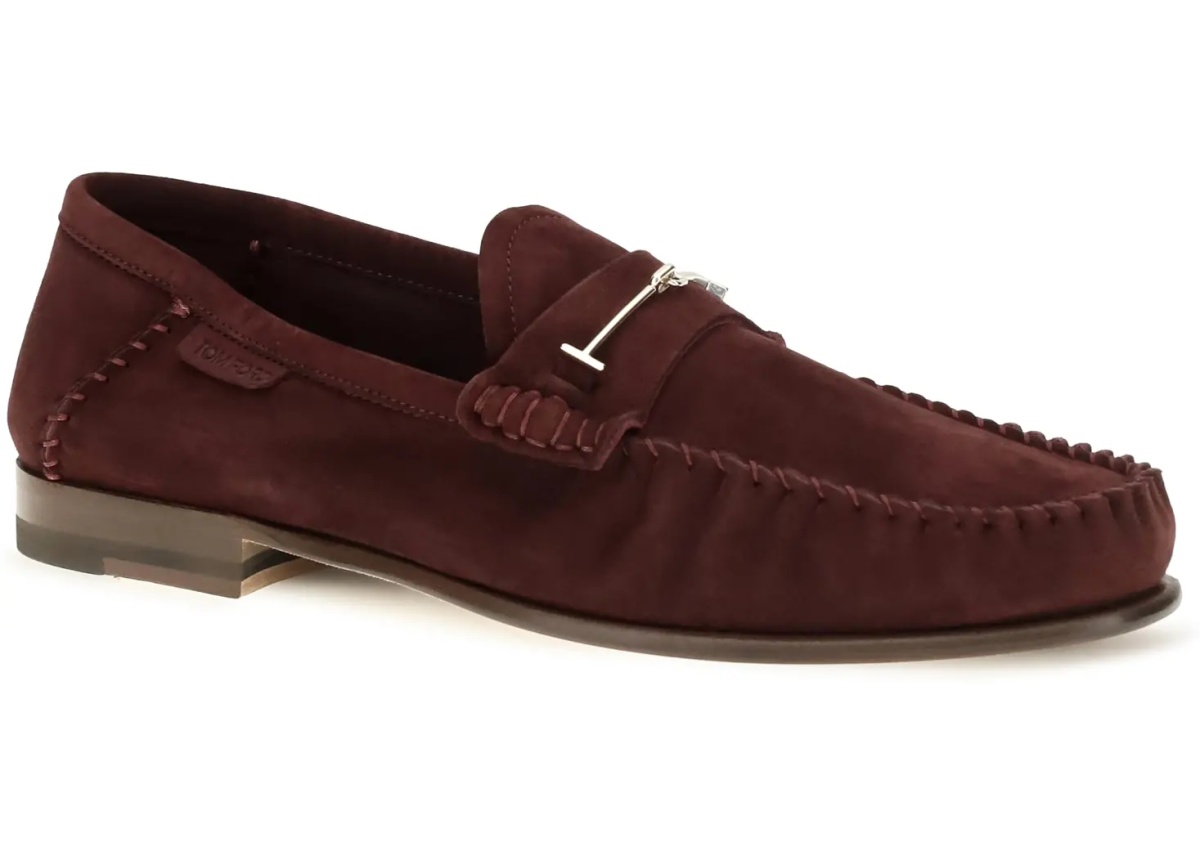 Mocasini Suede leather T-strap Loafers - Img 2