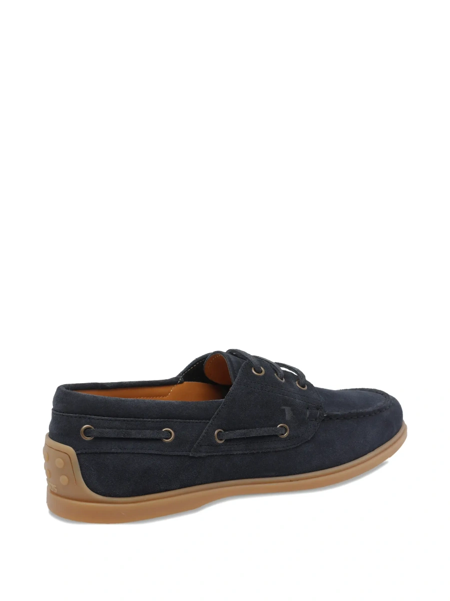 Mocasini TOD'S albastri din piele intoarsa - Img 7