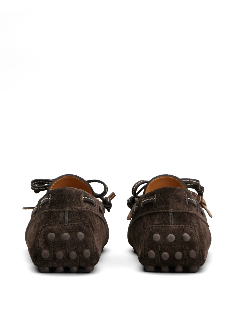 Mocasini TOD'S maro din piele intoarsa si piele - Img 3