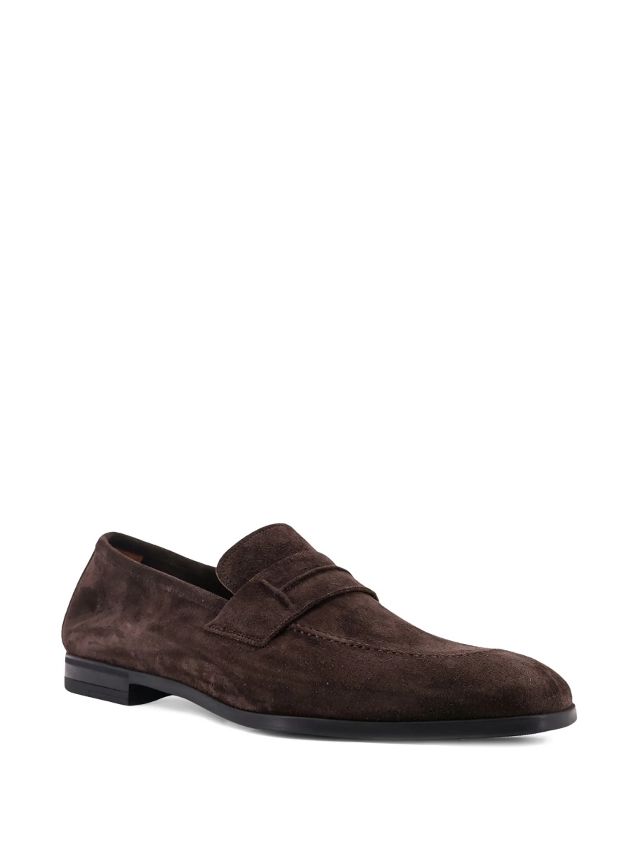Mocasini Tom Ford maro din piele intoarsa - Img 2