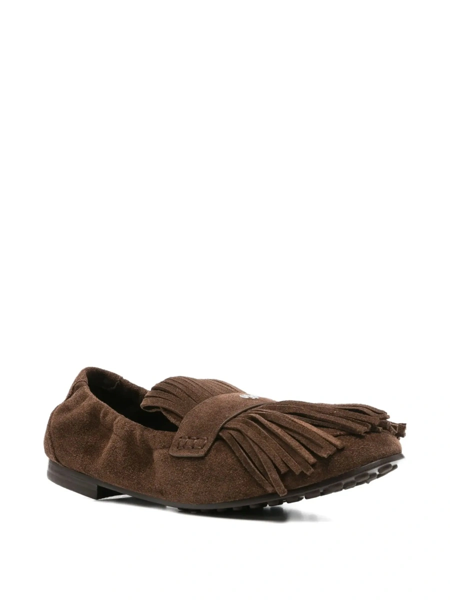 Mocasini Tory Burch maro din piele intoarsa - Img 5