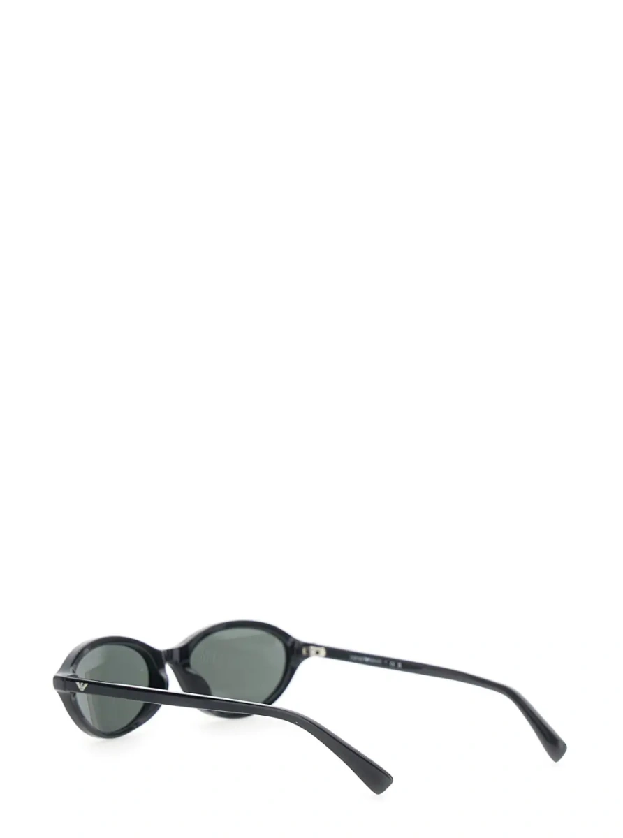 Ochelari Black sunglasses with oval lenses and logo lettering on the temple in acetate for women - Img 2