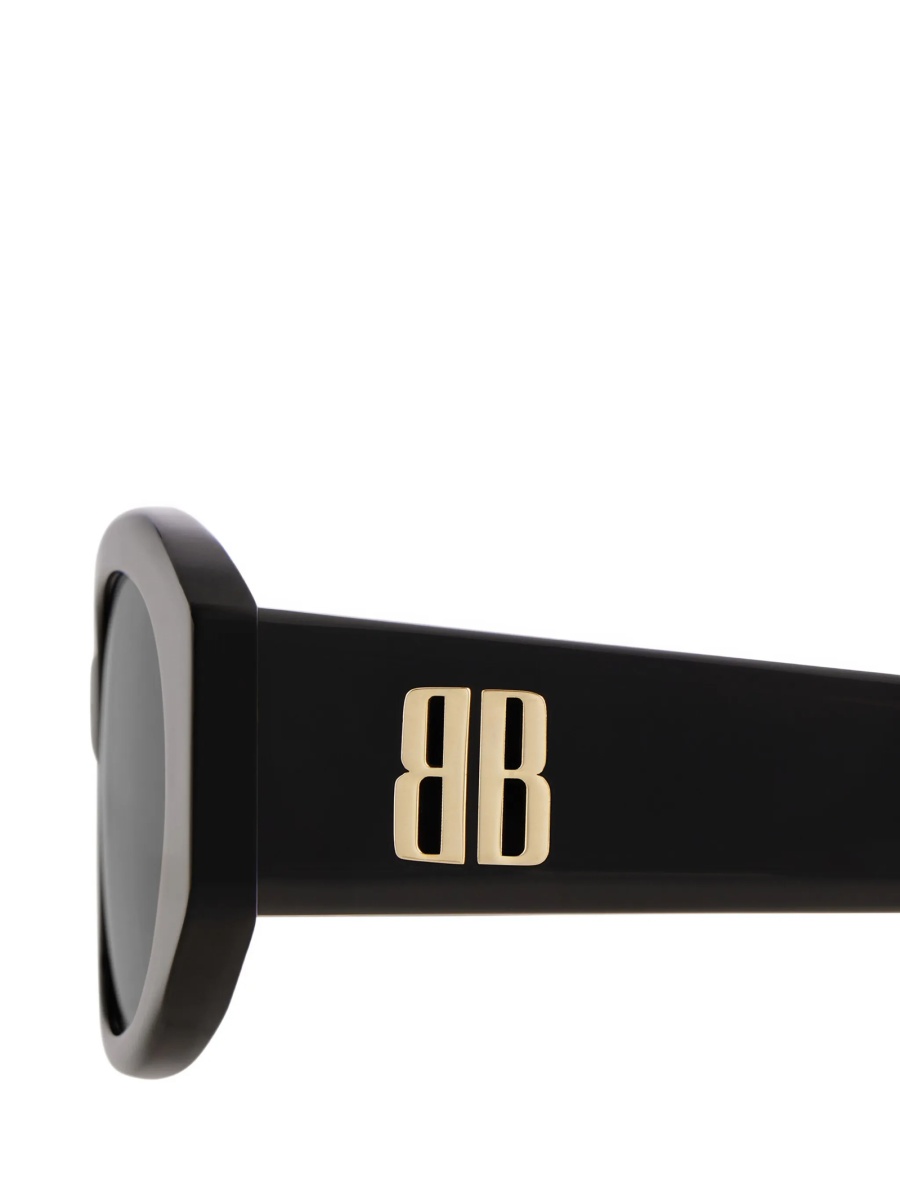 Ochelari de soare Balenciaga negri din nylon - Img 5