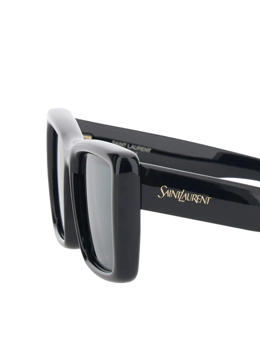 Ochelari de soare Saint Laurent negri din nylon - Img 3