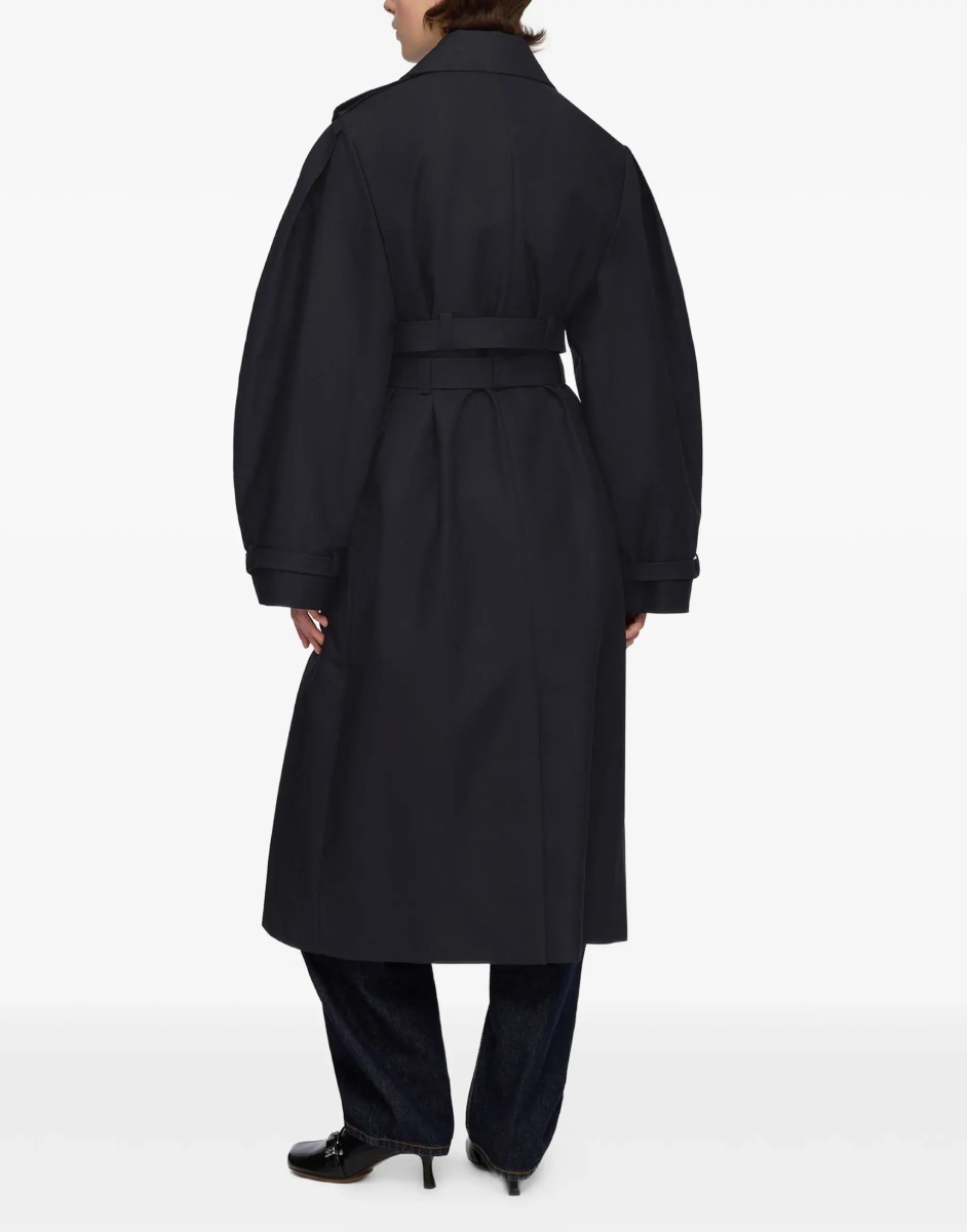 Paltoane Double-breasted cotton Trench Coat with double belt - Img 5