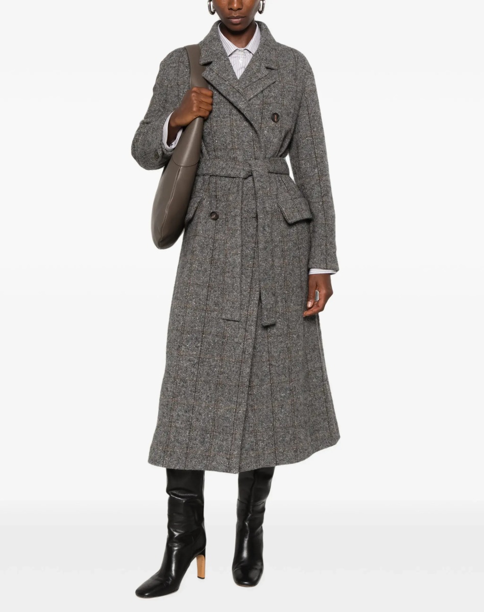 Paltoane Long alpaca-blend Coat with belt - Img 4