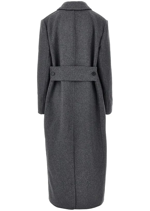 Paltoane Mélange wool and cashmere long coat - Img 3