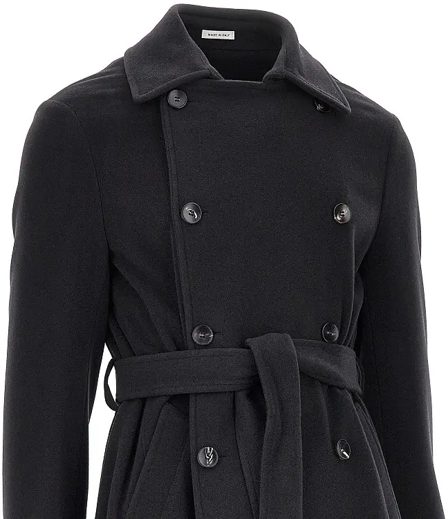 Paltoane Wool cloth coat with belt - Img 2