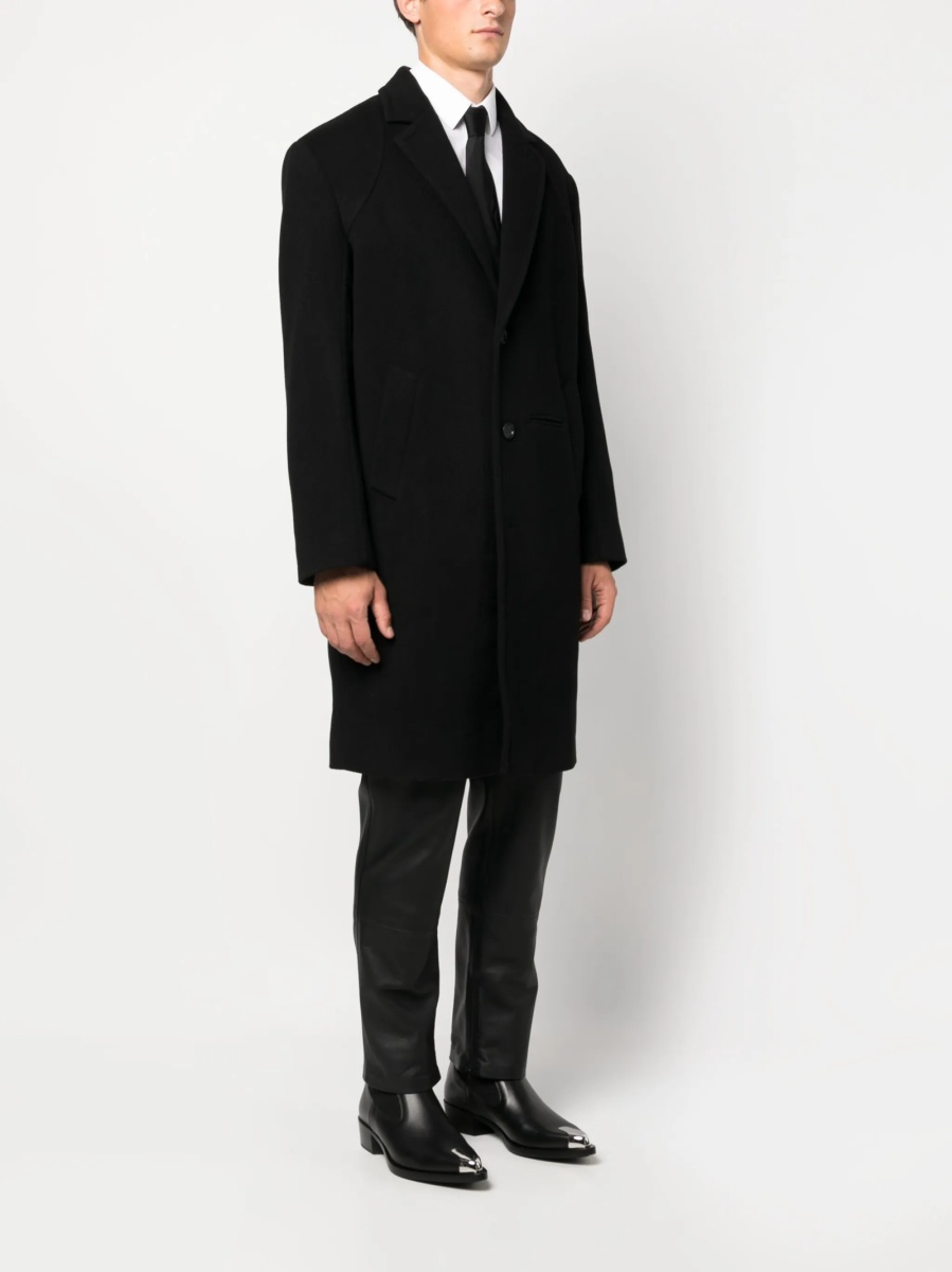 Palton Alexander McQueen negru din casmir si lana - Img 3