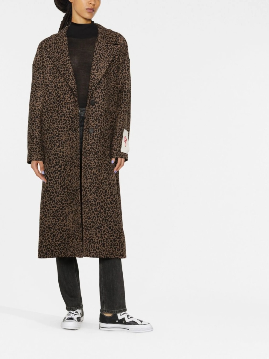 Palton Golden Goose negru din lana si poliamida - Img 2