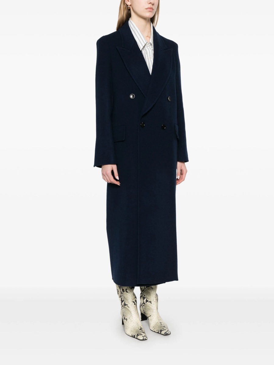Palton Max Mara albastru din casmir si lana - Img 3