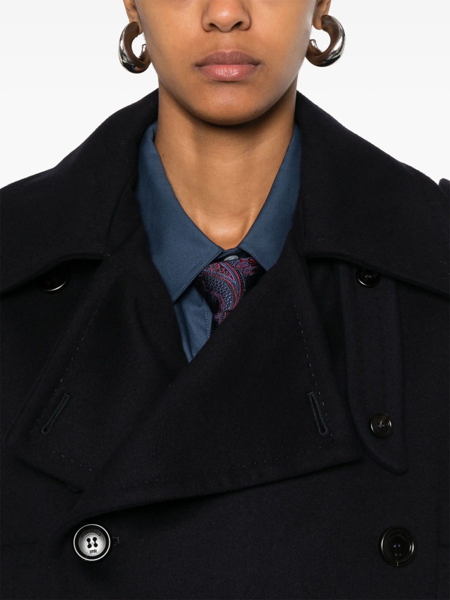 Palton Max Mara albastru din lana si casmir - Img 5