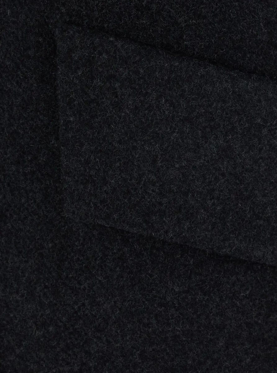 Palton Men's Coat with collar, long sleeves and pockets Grey Man - Img 3