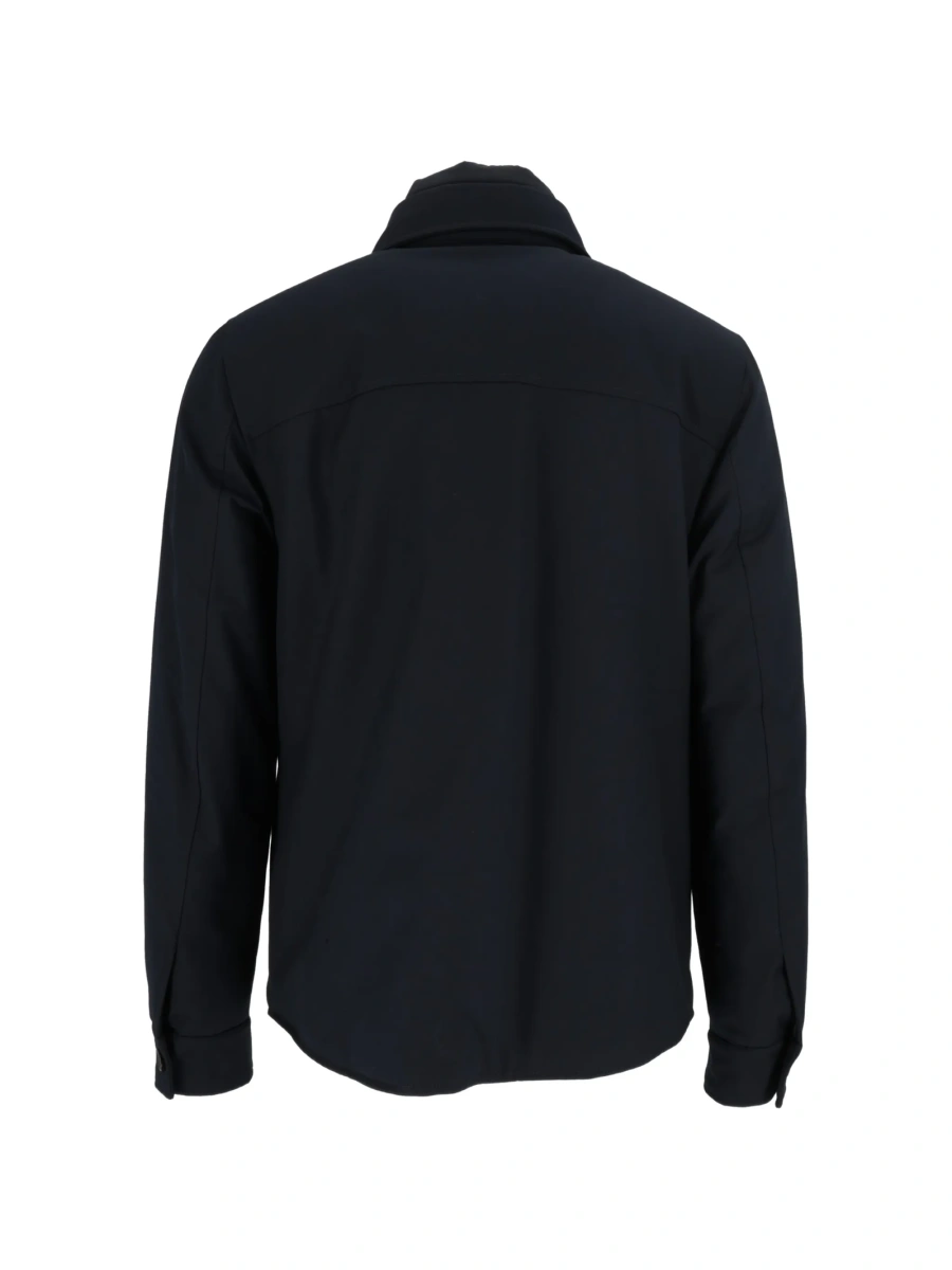 Palton Moorer albastru din polyester si vascoza - Img 3