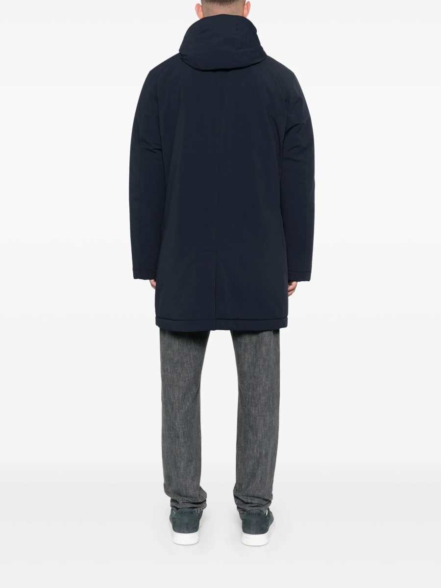 Palton Woolrich albastru din poliamida si spandex/elastan - Img 4