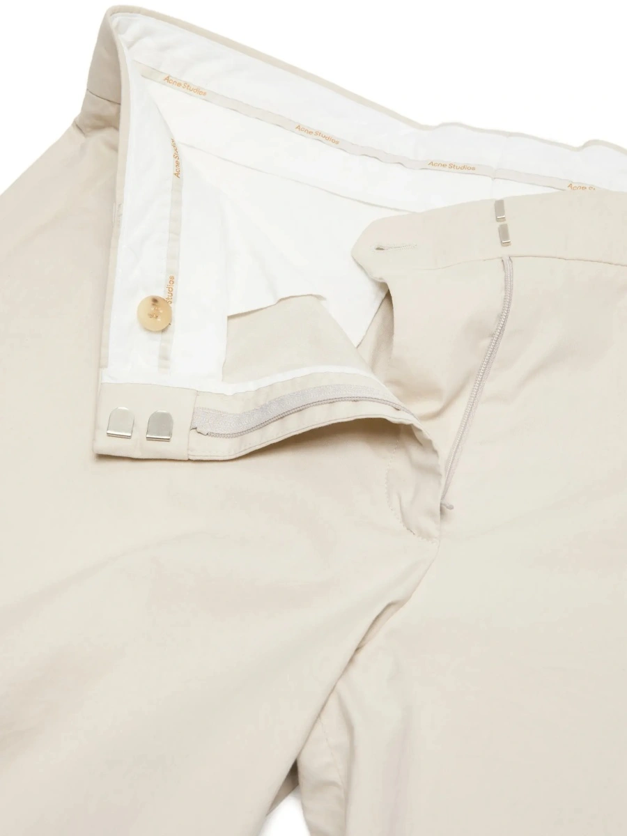 Pantaloni Acne Studios bej din bumbac - Img 7