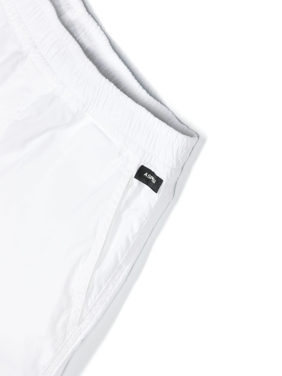 Pantaloni Aspesi albi din bumbac si elastan - Img 3