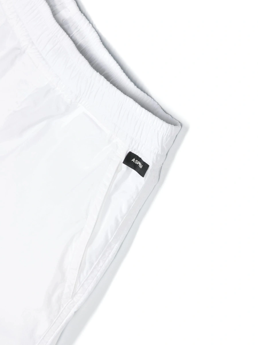 Pantaloni Aspesi albi din bumbac si elastan - Img 3