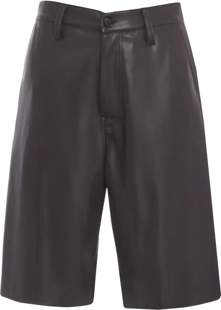 Pantaloni Bermuda shorts in leather look - Img 2