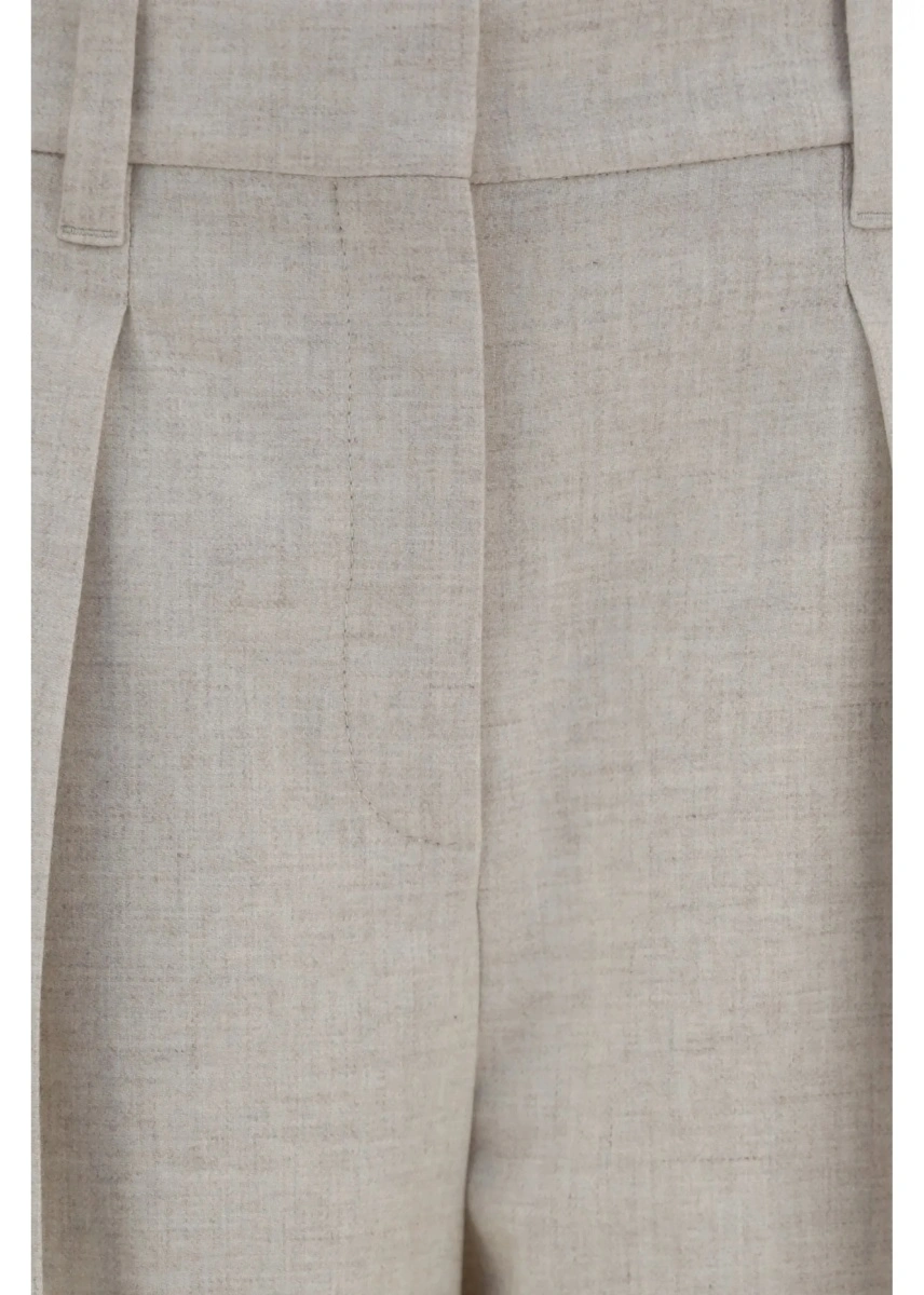 Pantaloni Brunello Cucinelli din lana si casmir - Img 3