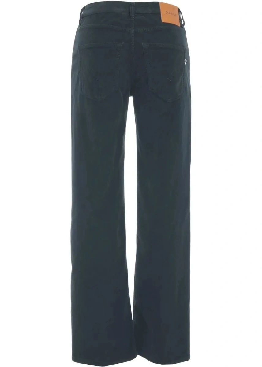 Pantaloni casual Dondup verzi din denim - Img 4
