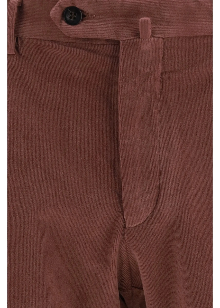 Pantaloni casual GERMANO multicolor din catifea reiata - Img 3