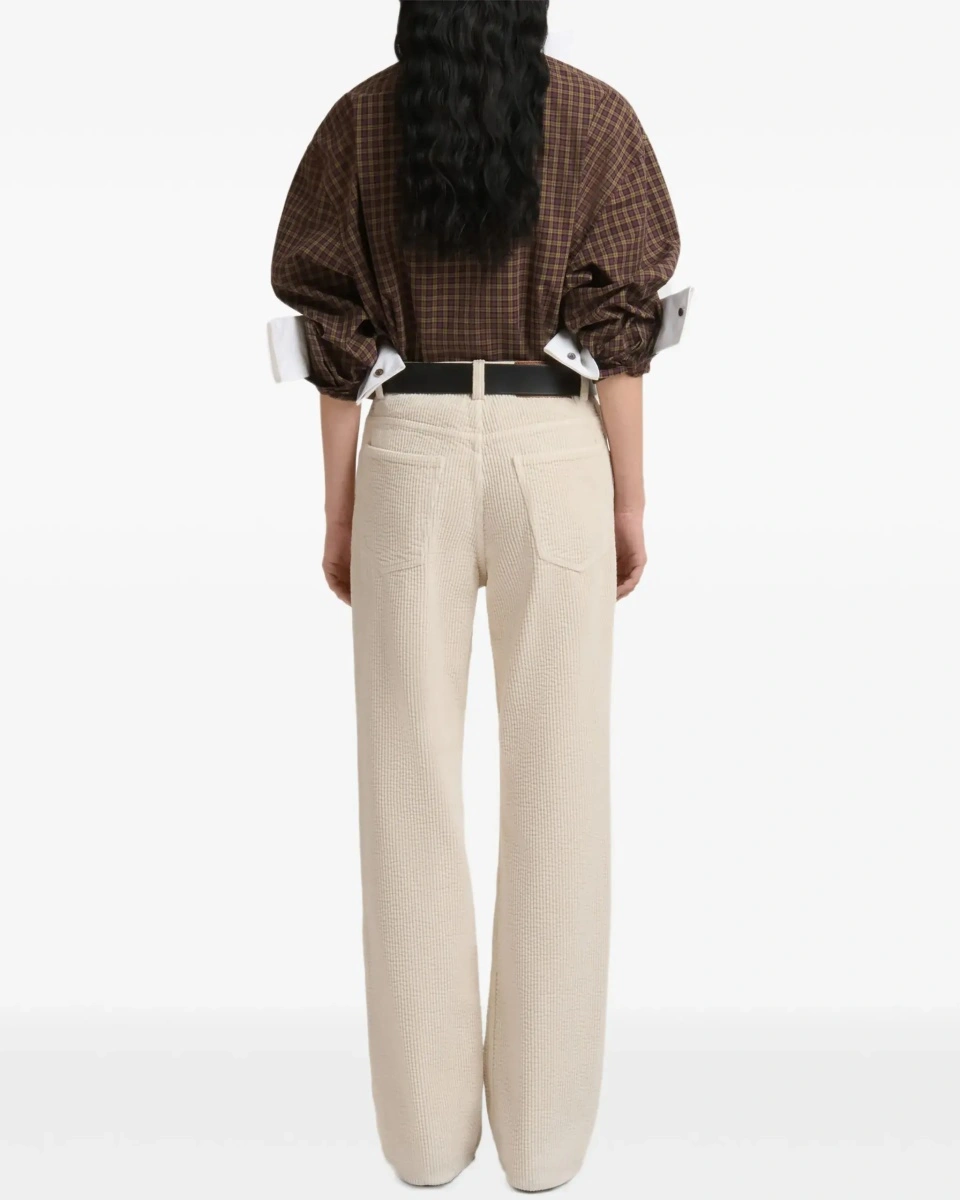 Pantaloni casual Marni multicolor din catifea reiata - Img 6