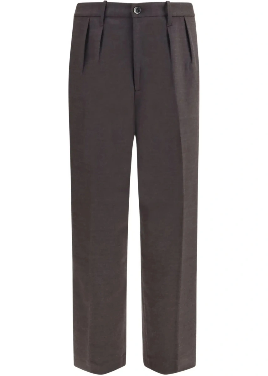 Pantaloni casual Nine in the morning multicolor din lana - Img 6