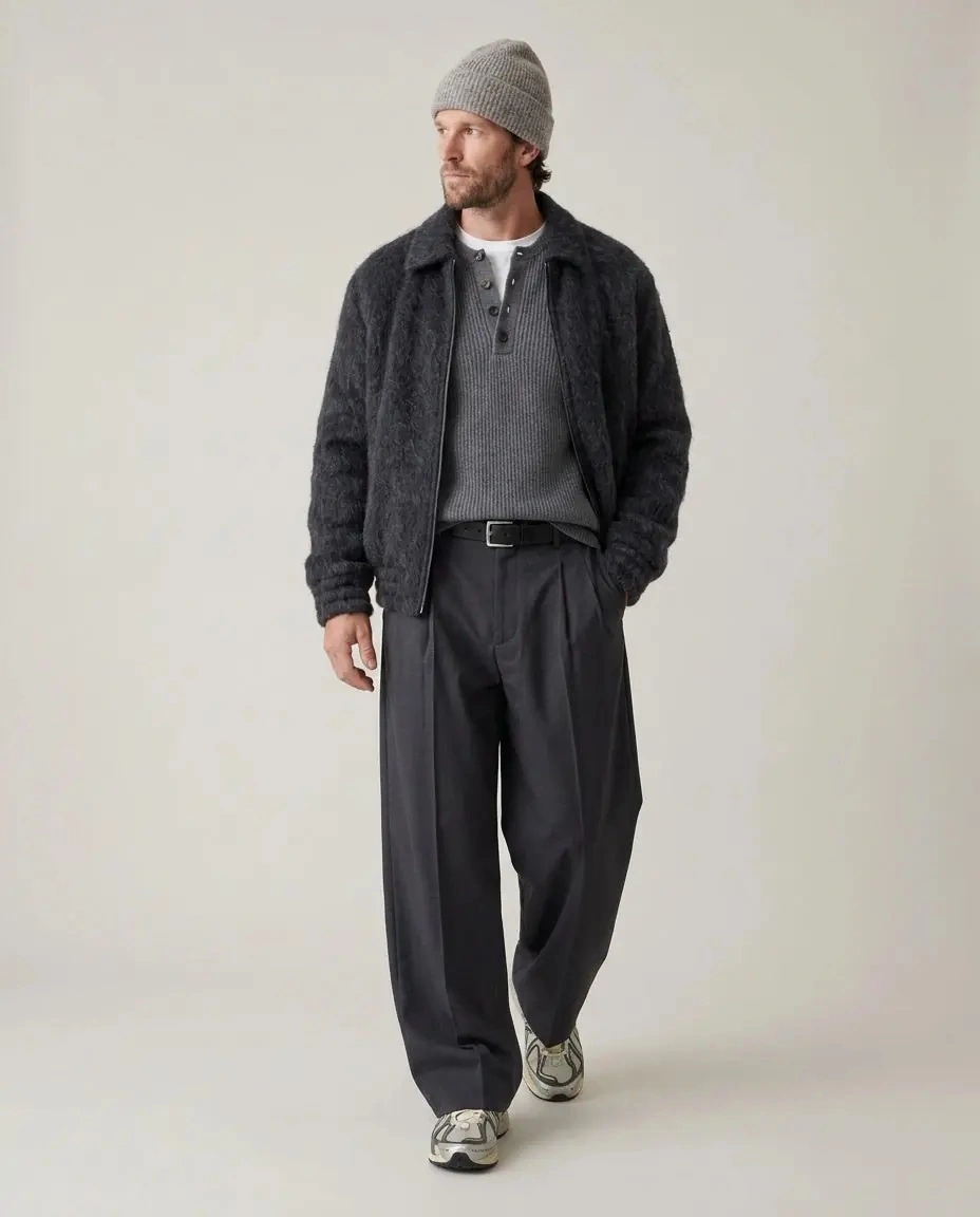 Pantaloni casual Roberto Collina gri - Img 4