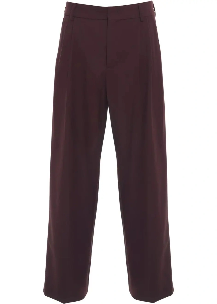 Pantaloni casual Roberto Collina rosii - Img 2