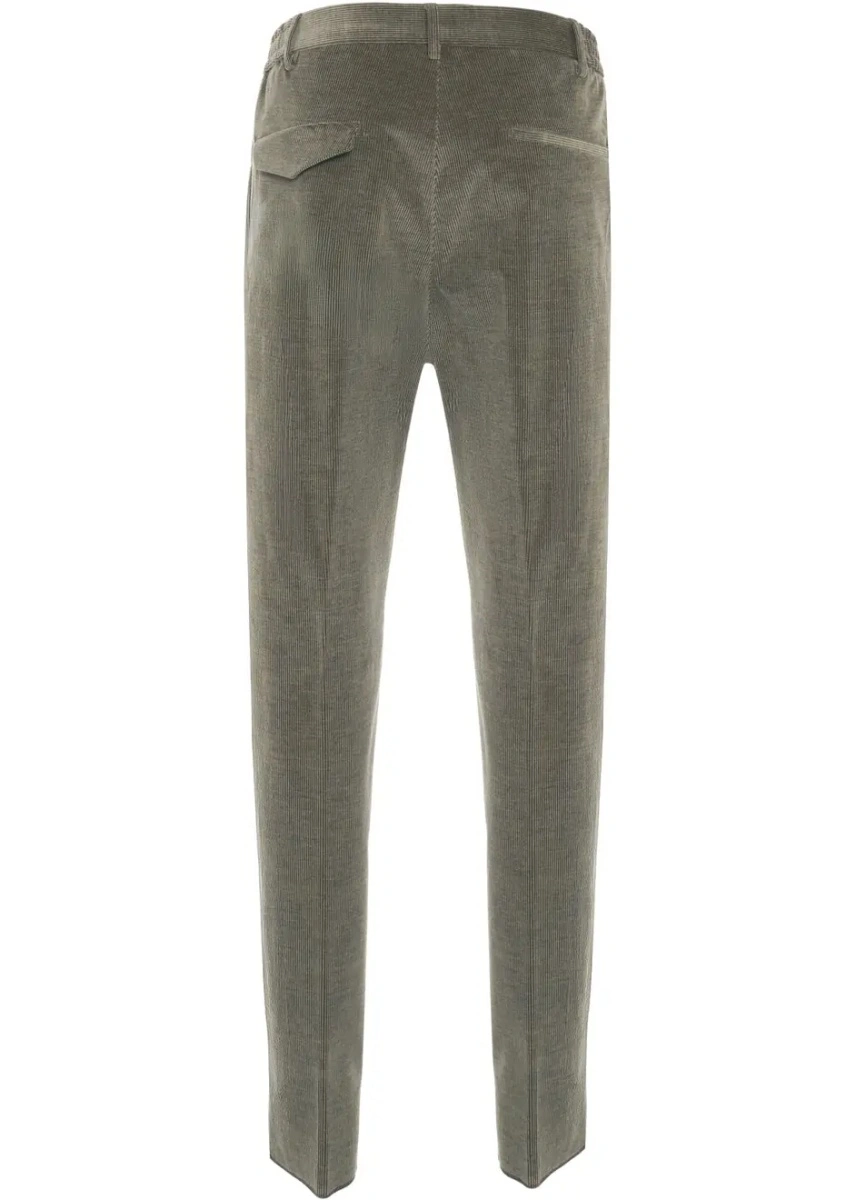 Pantaloni casual Tagliatore multicolor din catifea reiata - Img 4