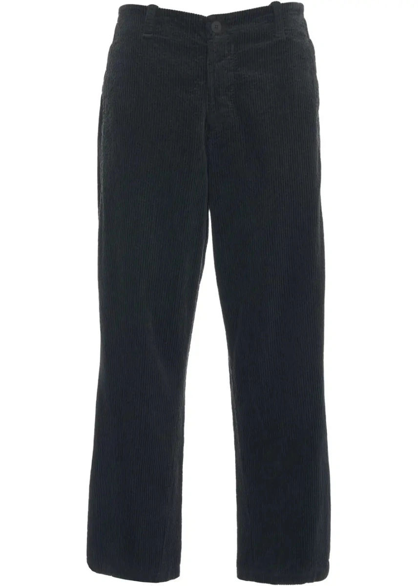 Pantaloni casual Transit verzi din catifea reiata - Img 2