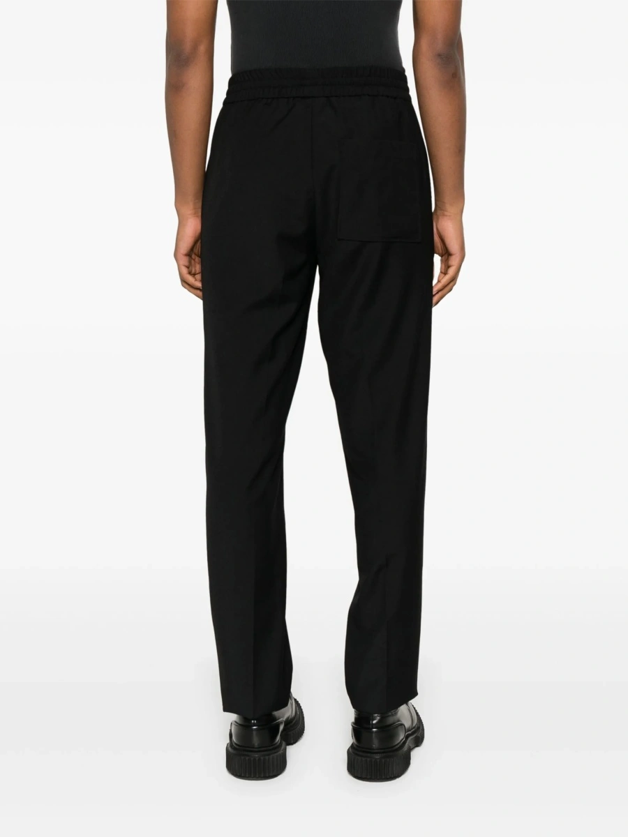 Pantaloni conici ETUDES STUDIO negri din polyester si lana - Img 4