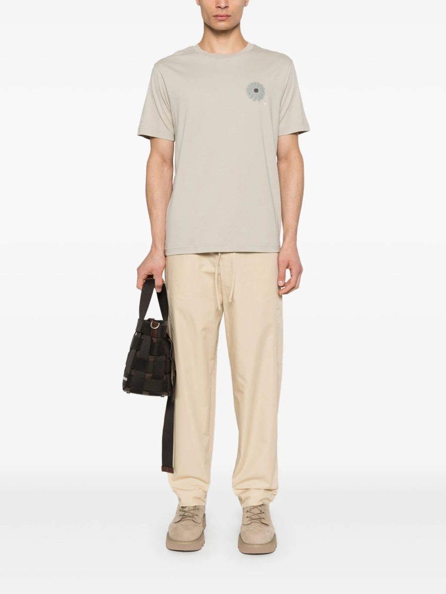 Pantaloni conici Kenzo neutri din bumbac - Img 2