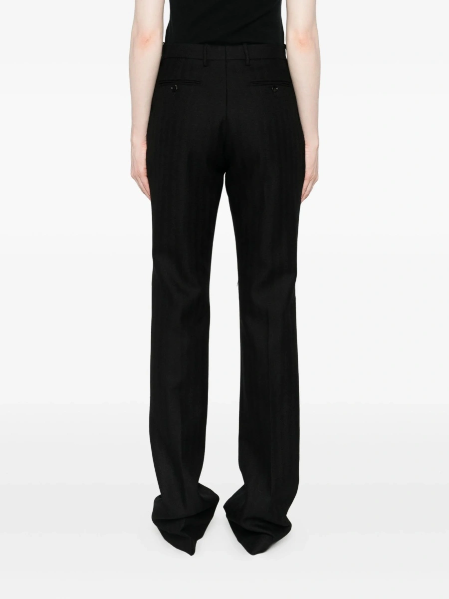 Pantaloni conici Tom Ford negri din lana - Img 4