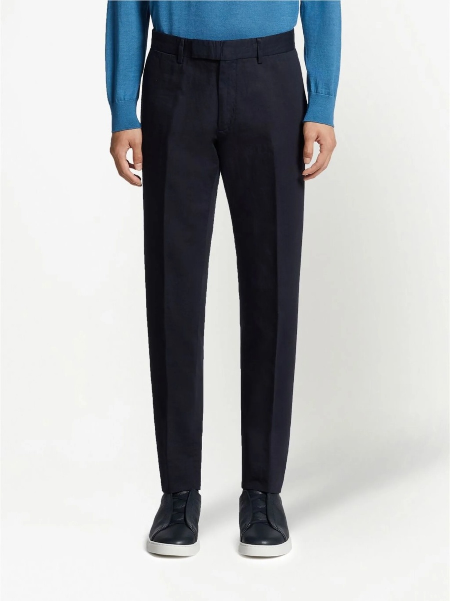 Pantaloni conici ZEGNA albastri - Img 2