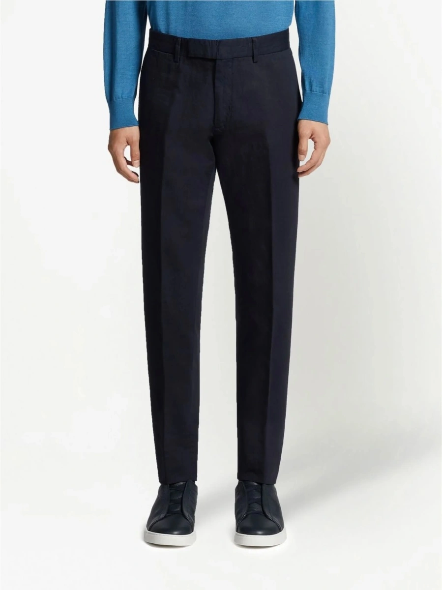 Pantaloni conici ZEGNA albastri - Img 2