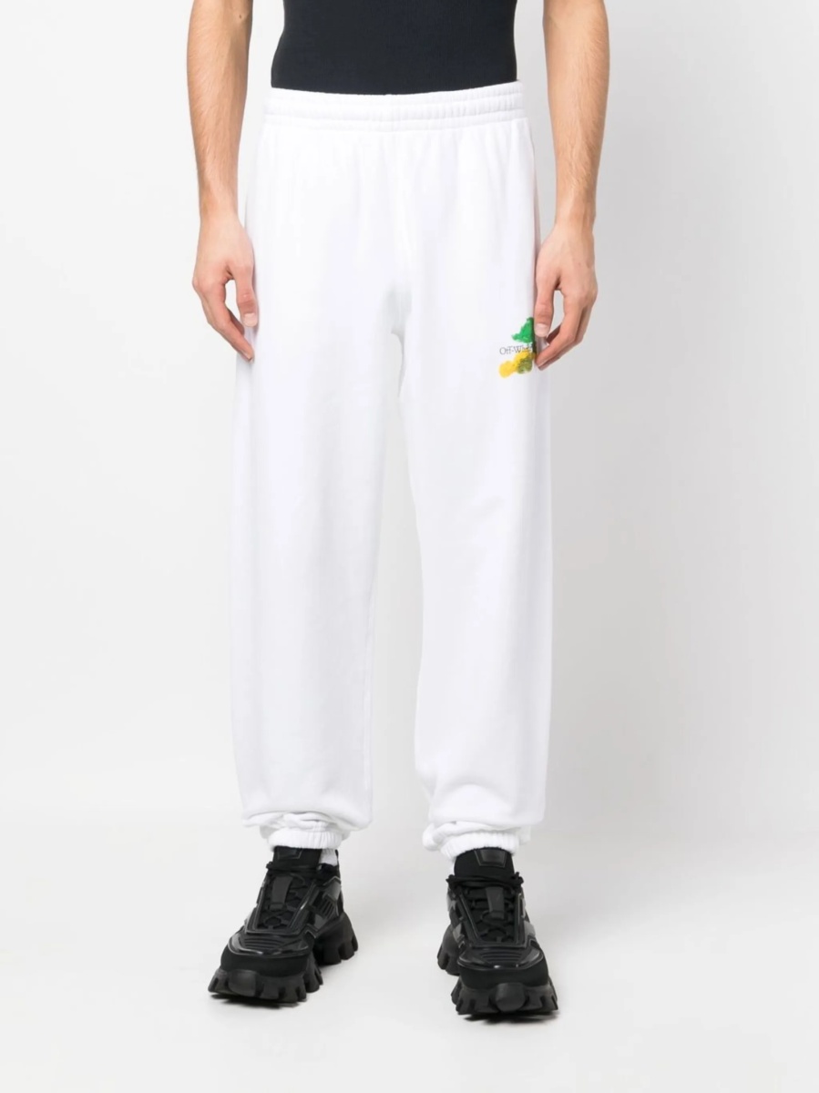 Pantaloni de trening Off-White albi - Img 3