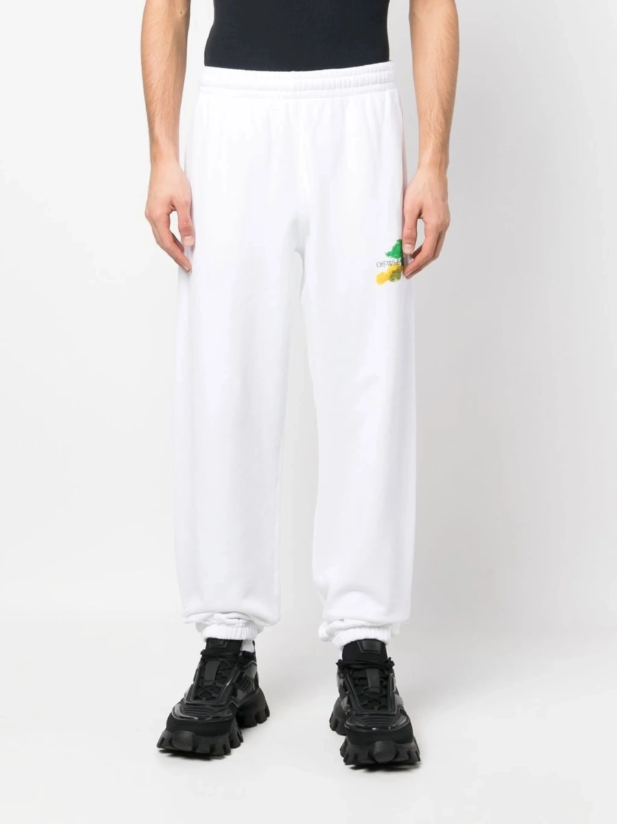 Pantaloni de trening Off-White albi - Img 3