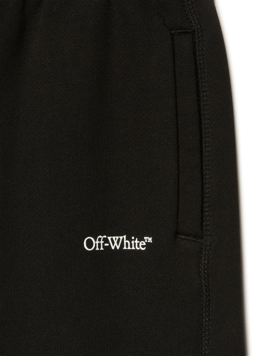 Pantaloni de trening Off-White negri din bumbac - Img 3