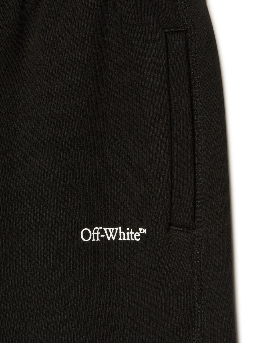 Pantaloni de trening Off-White negri din bumbac - Img 3