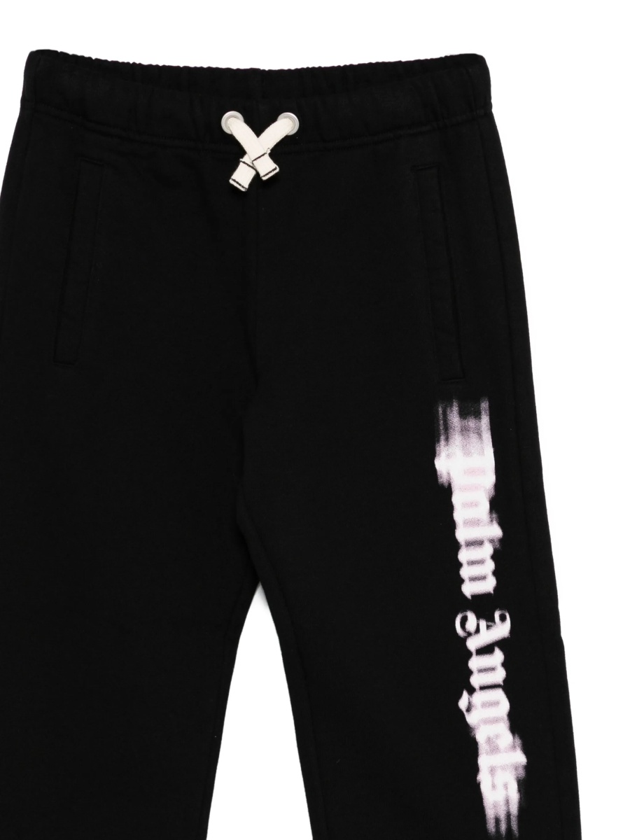 Pantaloni de trening Palm Angels negri din bumbac - Img 3