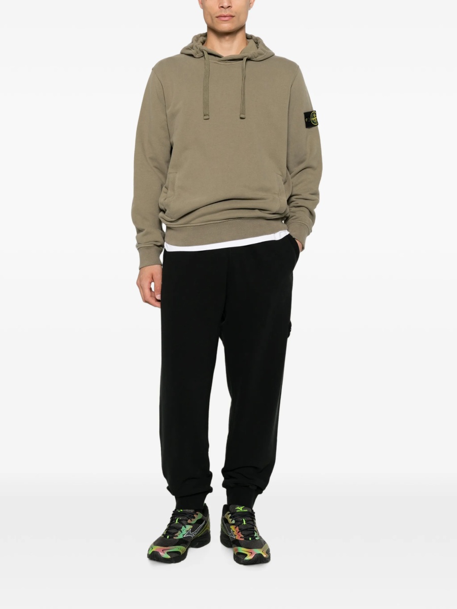 Pantaloni de trening Stone Island negri din bumbac - Img 2